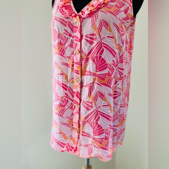 Lilly Pulitzer silk sleeveless blouse Size 4 - Picture 2 of 9